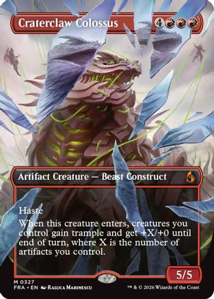 Craterclaw Colossus (Borderless) (FRA-327) [Reality Fracture] | Shuffle n Cut Hobbies & Games