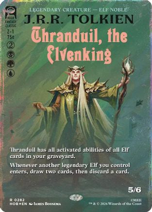Thranduil, the Elvenking (Borderless) (Surge Foil) [The Hobbit] | Shuffle n Cut Hobbies & Games
