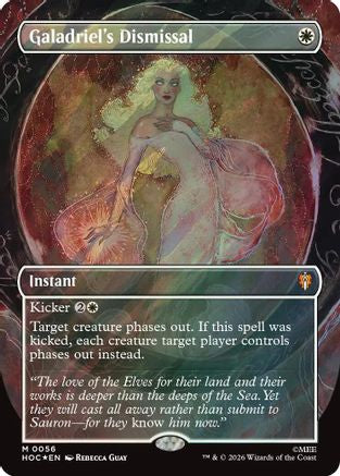 Galadriel's Dismissal (Borderless) (Surge Foil) [The Hobbit: Eternal-Legal] | Shuffle n Cut Hobbies & Games