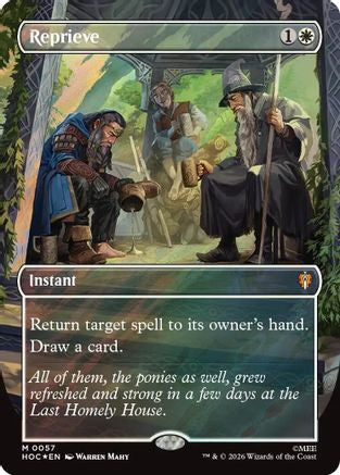 Reprieve (Borderless) (Surge Foil) [The Hobbit: Eternal-Legal] | Shuffle n Cut Hobbies & Games