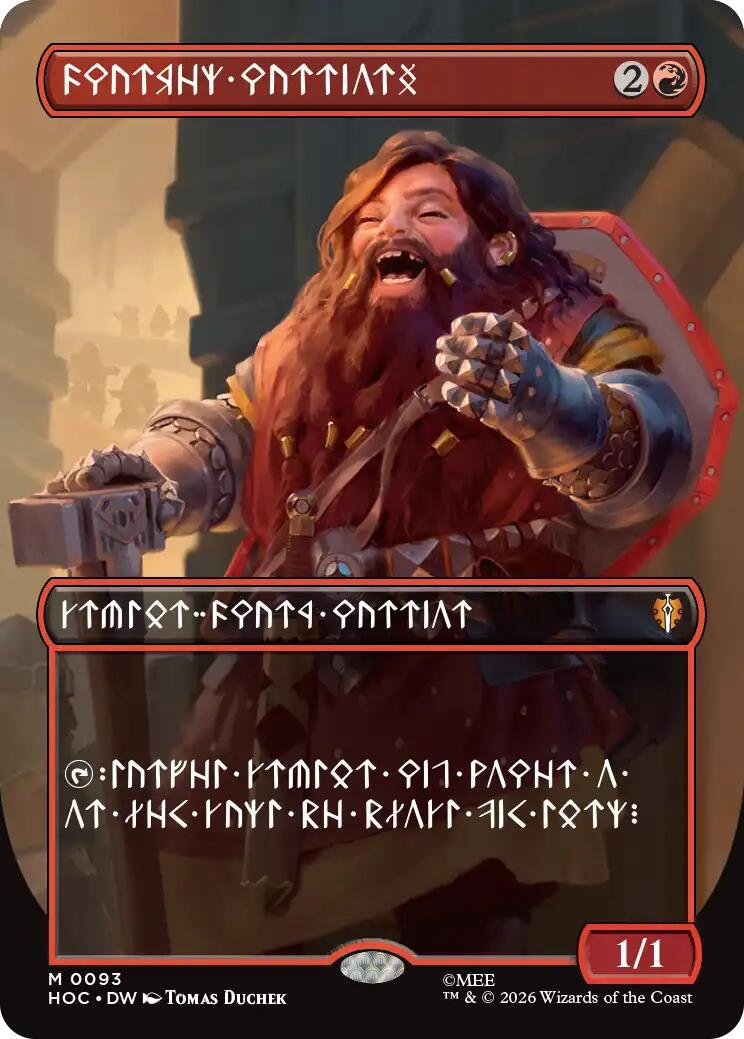 Dwarven Warriors (Borderless) (Dwarvish) [The Hobbit: Eternal-Legal] | Shuffle n Cut Hobbies & Games