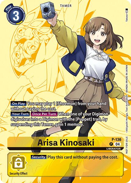 Arisa Kinosaki [P-136] (Digimon Liberator D-Storage Set) [Promotional Cards] | Shuffle n Cut Hobbies & Games