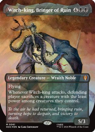 Witch-king, Bringer of Ruin (Borderless) (Surge Foil) [The Hobbit: Eternal-Legal] | Shuffle n Cut Hobbies & Games