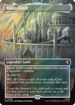 Minas Tirith (Borderless) (Surge Foil) [The Hobbit: Eternal-Legal] | Shuffle n Cut Hobbies & Games