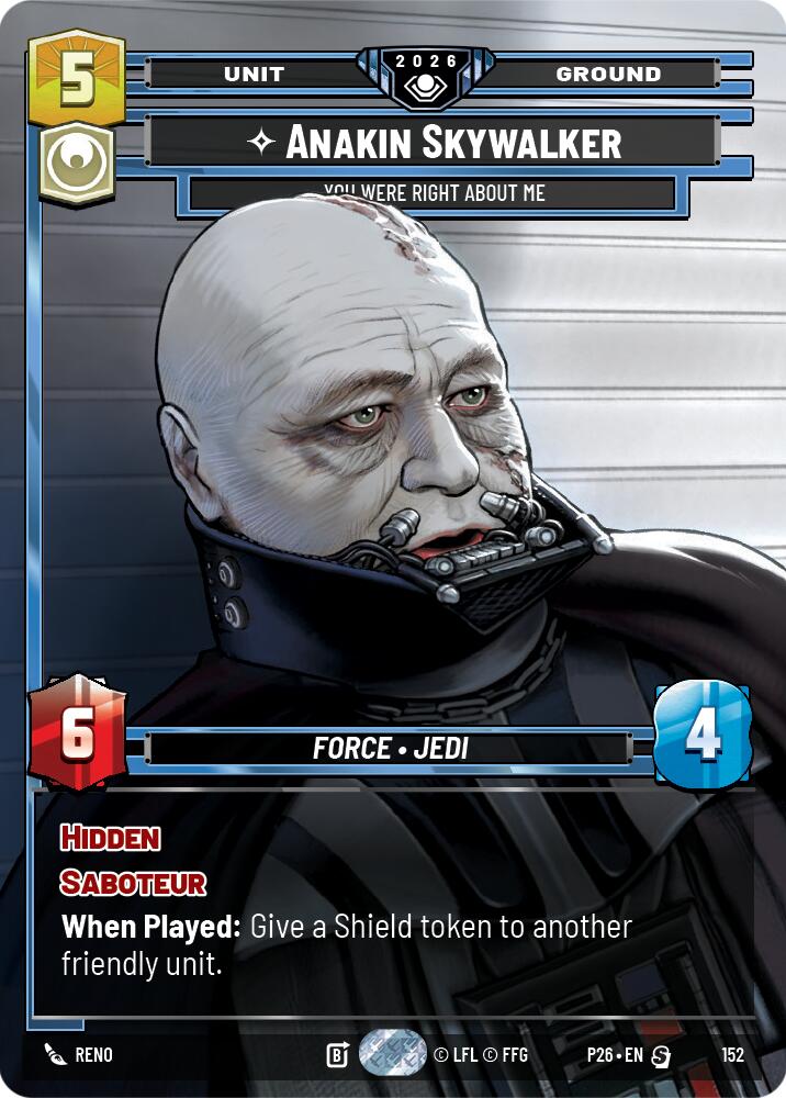 Anakin Skywalker - You Were Right About Me (152) (Prize Wall) (152) [Galactic Championship 2026] | Shuffle n Cut Hobbies & Games