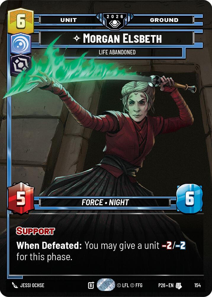Morgan Elsbeth - Life Abandoned (154) (Prize Wall) (Foil) (154) [Galactic Championship 2026] | Shuffle n Cut Hobbies & Games