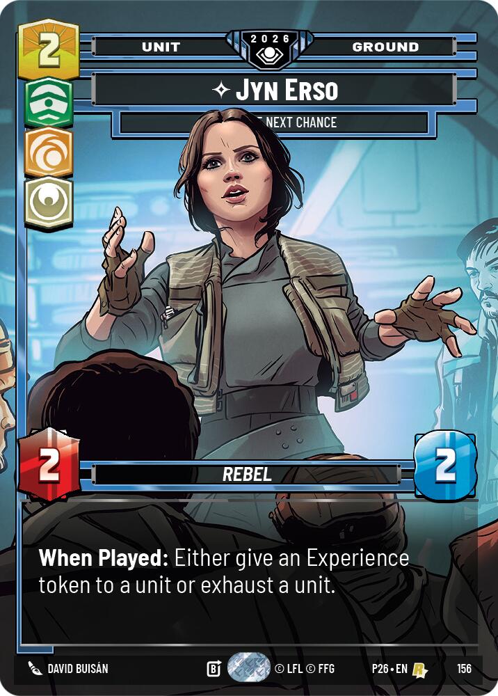 Jyn Erso - Take the Next Chance (156) (Prize Wall) (Foil) (156) [Galactic Championship 2026] | Shuffle n Cut Hobbies & Games