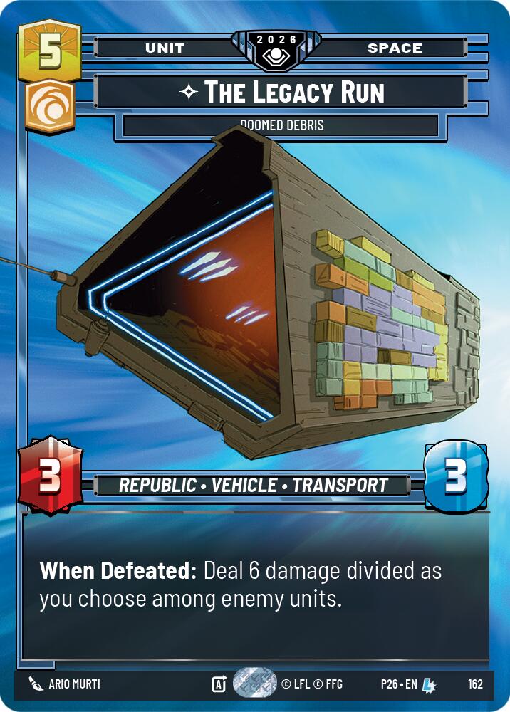 The Legacy Run - Doomed Debris (162) (Prize Wall) (Foil) (162) [Galactic Championship 2026] | Shuffle n Cut Hobbies & Games