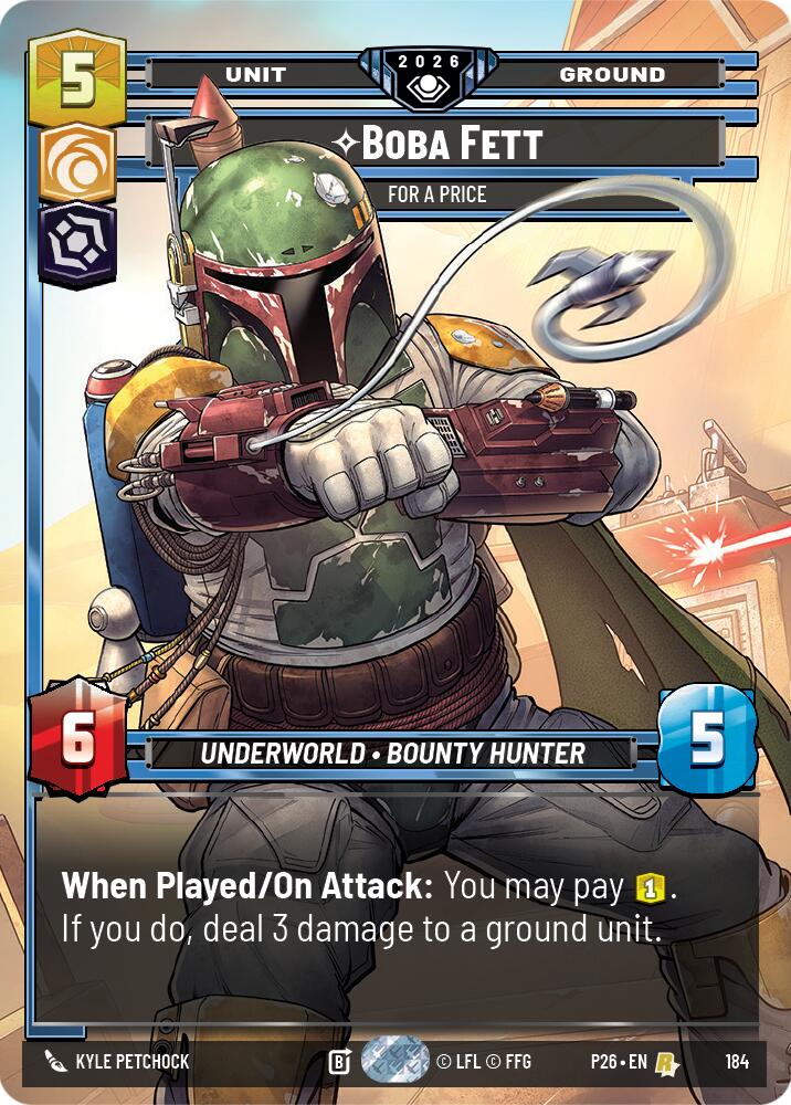 Boba Fett - For a Price (184) (184) [Galactic Championship 2026] | Shuffle n Cut Hobbies & Games