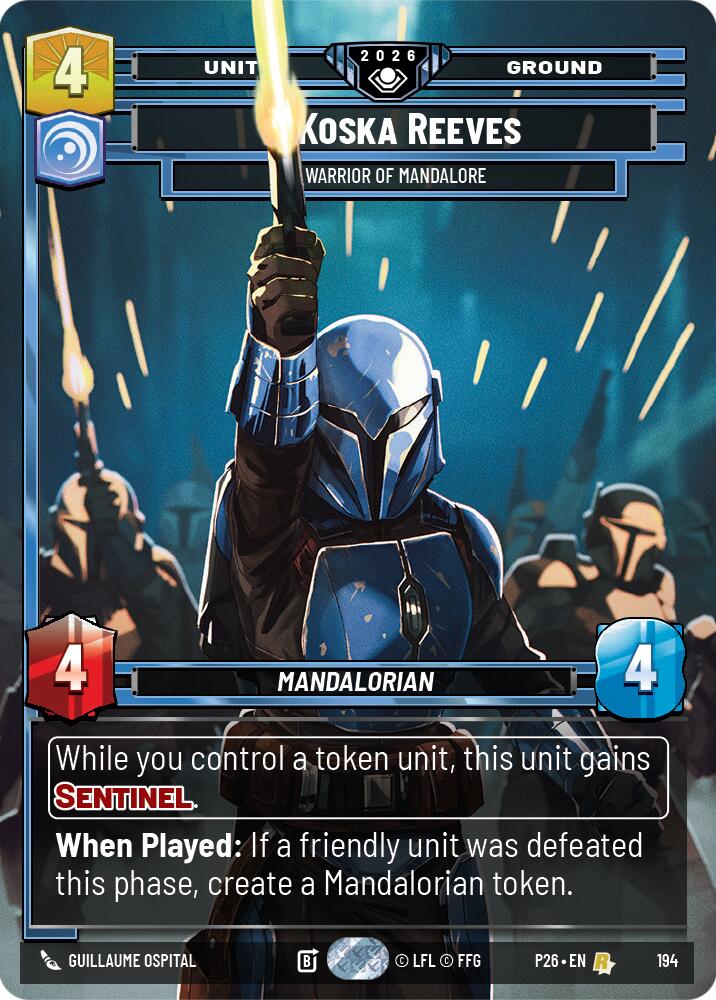 Koska Reeves - Warrior of Mandalore (194) (194) [Galactic Championship 2026] | Shuffle n Cut Hobbies & Games