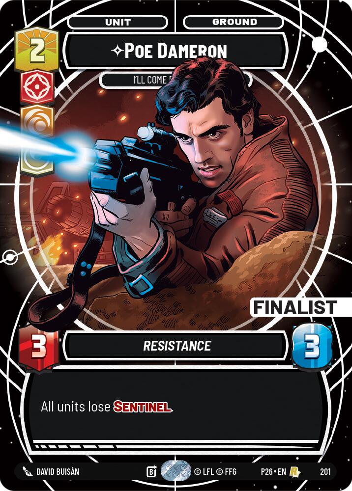 Poe Dameron - I'll Come Back For You (201) (201) [Galactic Championship 2026] | Shuffle n Cut Hobbies & Games