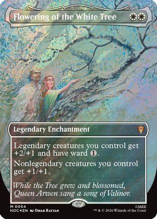 Flowering of the White Tree (Borderless) (Surge Foil) [The Hobbit: Eternal-Legal] | Shuffle n Cut Hobbies & Games