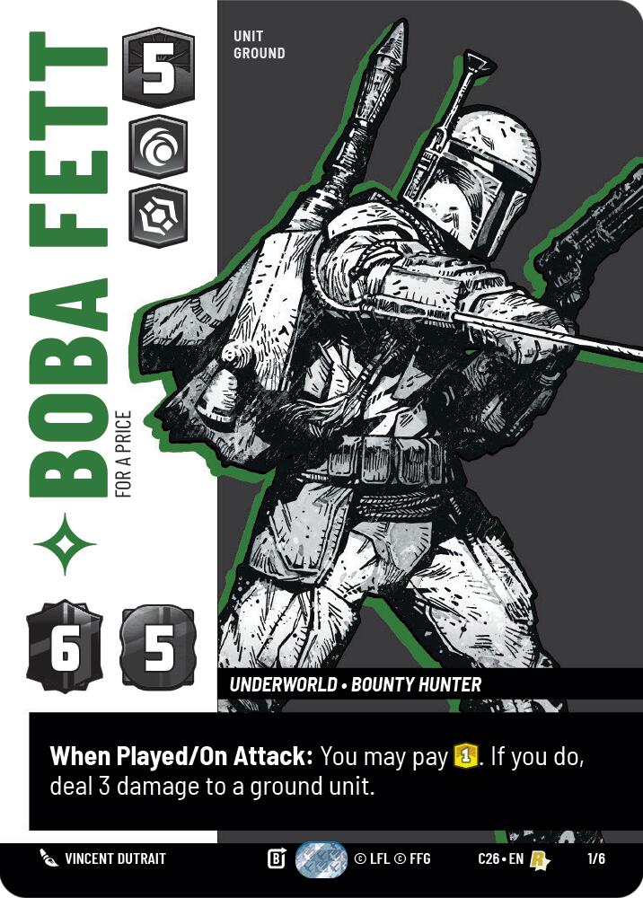 Boba Fett - For a Price (1/6) (1/6) [2026 Convention Exclusive] | Shuffle n Cut Hobbies & Games