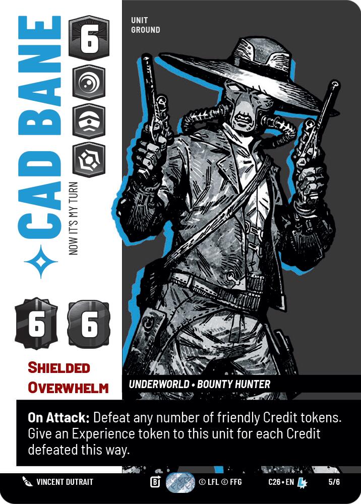Cad Bane - Now It's My Turn (5/6) (5/6) [2026 Convention Exclusive] | Shuffle n Cut Hobbies & Games