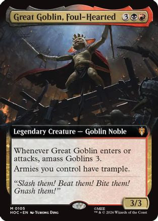 Great Goblin, Foul-Hearted (Extended Art) [The Hobbit: Eternal-Legal] | Shuffle n Cut Hobbies & Games