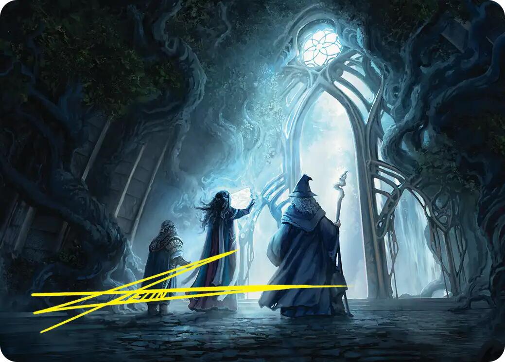 Uncover the Moon-Letters Art Card (Gold-Stamped Signature) [The Hobbit Art Series] | Shuffle n Cut Hobbies & Games