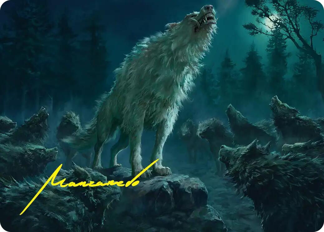 Reverent Howl Art Card (Gold-Stamped Signature) [The Hobbit Art Series] | Shuffle n Cut Hobbies & Games