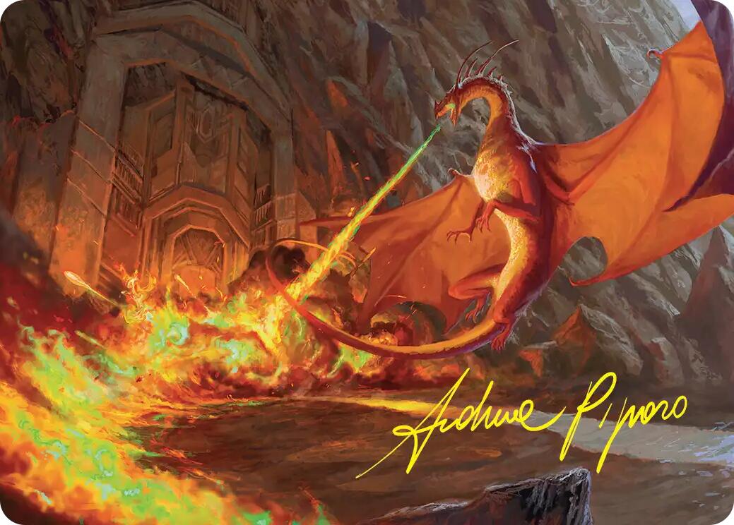 Smaug's Fury Art Card (Gold-Stamped Signature) [The Hobbit Art Series] | Shuffle n Cut Hobbies & Games