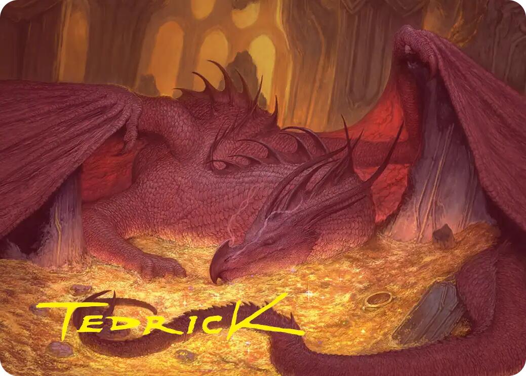Smaug the Magnificent Art Card (Gold-Stamped Signature) [The Hobbit Art Series] | Shuffle n Cut Hobbies & Games