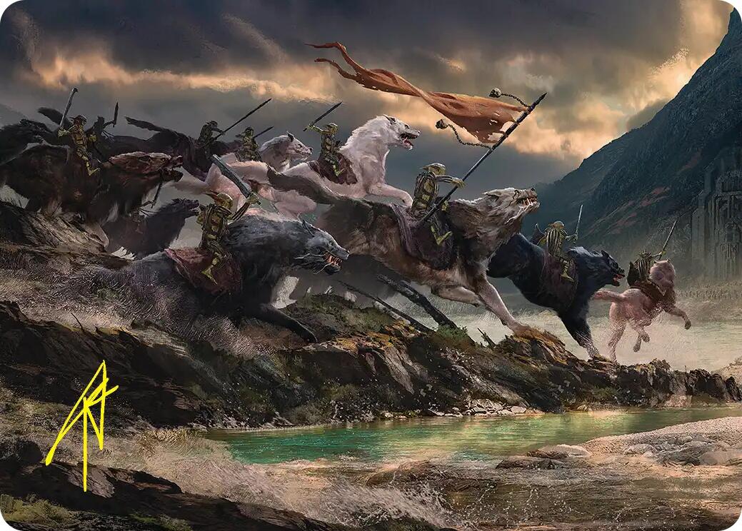 Tide of Fury and Disorder Art Card (Gold-Stamped Signature) [The Hobbit Art Series] | Shuffle n Cut Hobbies & Games