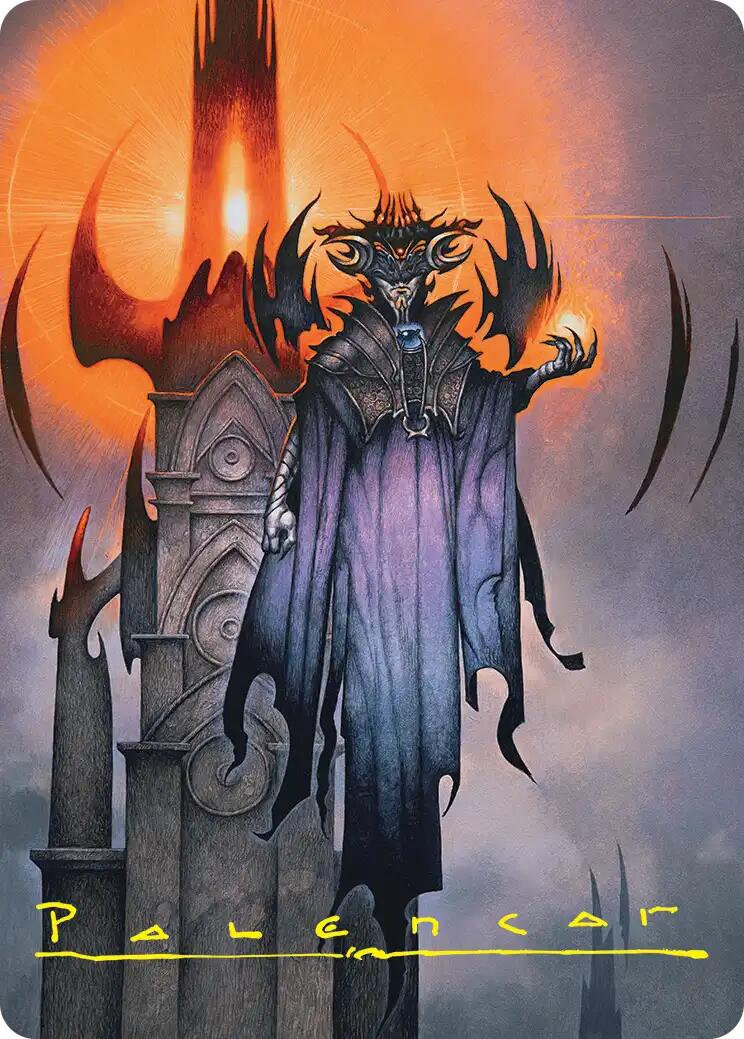 Sauron, the Lidless Eye Art Card (Gold-Stamped Signature) [The Hobbit Art Series] | Shuffle n Cut Hobbies & Games