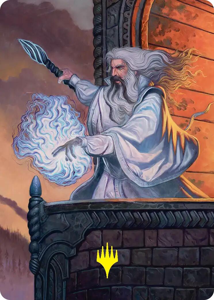 Saruman of Many Colors Art Card (Gold-Stamped) [The Hobbit Art Series] | Shuffle n Cut Hobbies & Games