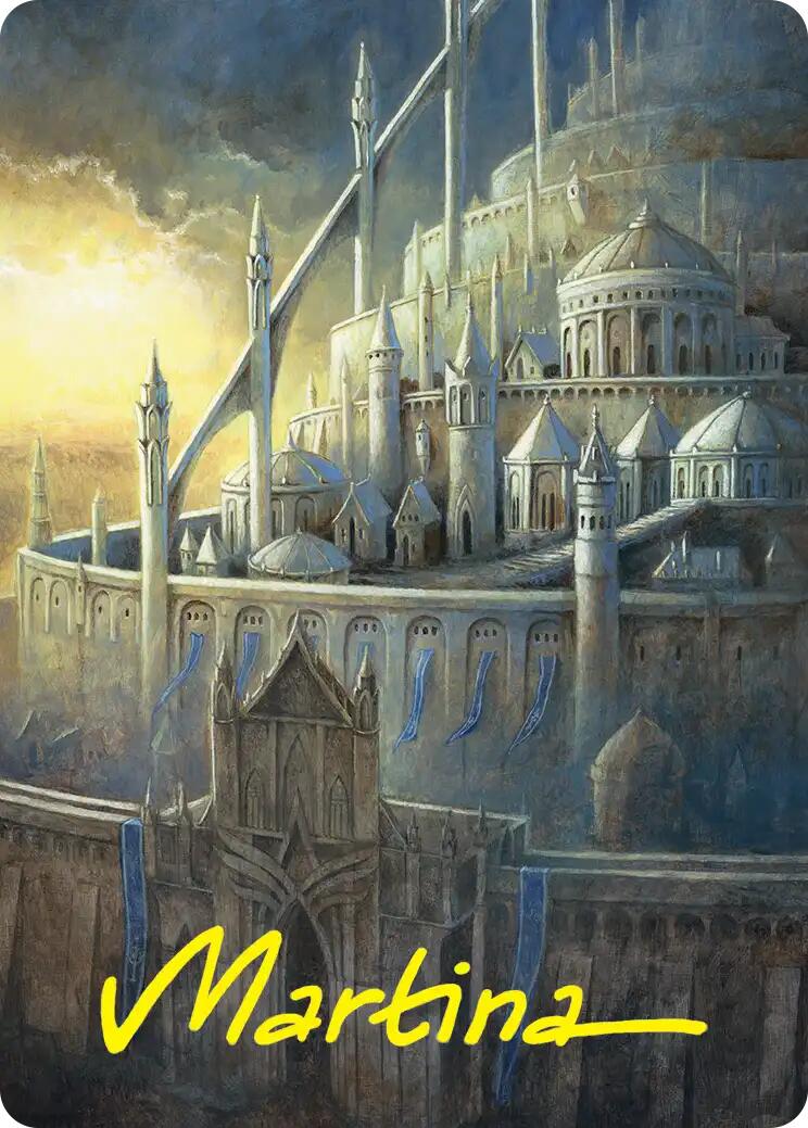 Minas Tirith Art Card (Gold-Stamped Signature) [The Hobbit Art Series] | Shuffle n Cut Hobbies & Games