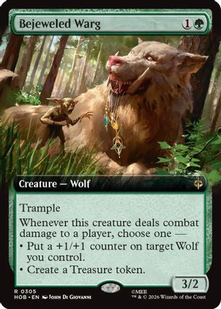 Bejeweled Warg (Extended Art) [The Hobbit] | Shuffle n Cut Hobbies & Games