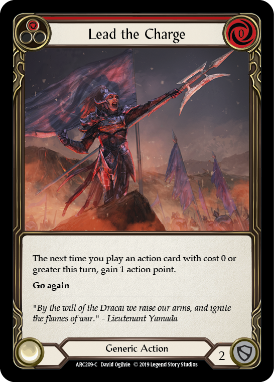 Lead the Charge (Red) [ARC209-C] (Arcane Rising)  1st Edition Normal | Shuffle n Cut Hobbies & Games