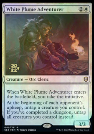 White Plume Adventurer [Commander Legends: Battle for Baldur's Gate Prerelease Promos] | Shuffle n Cut Hobbies & Games