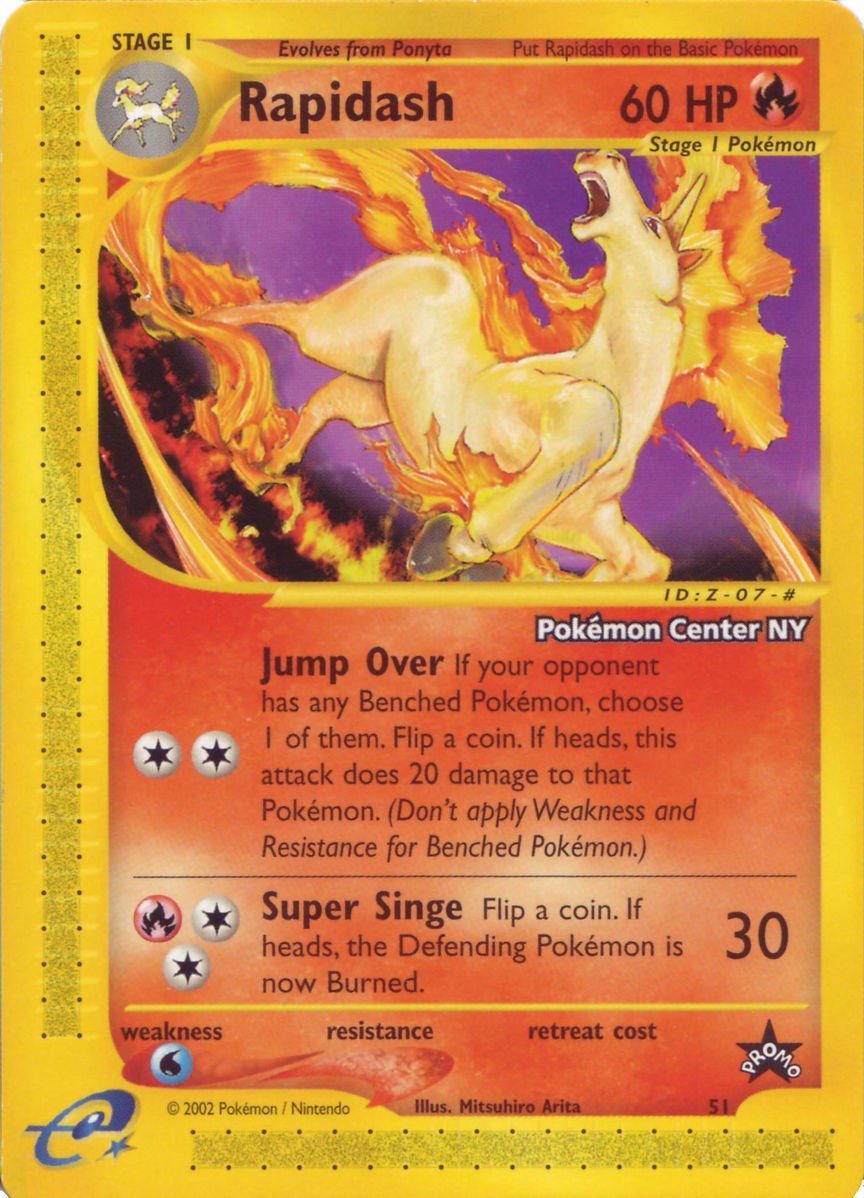 Rapidash (51) (Pokemon Center NY Promo) [Wizards of the Coast: Black Star Promos] | Shuffle n Cut Hobbies & Games