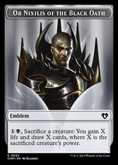 Soldier // Emblem - Ob Nixilis of the Black Oath Double-Sided Token [Commander Masters Tokens] | Shuffle n Cut Hobbies & Games