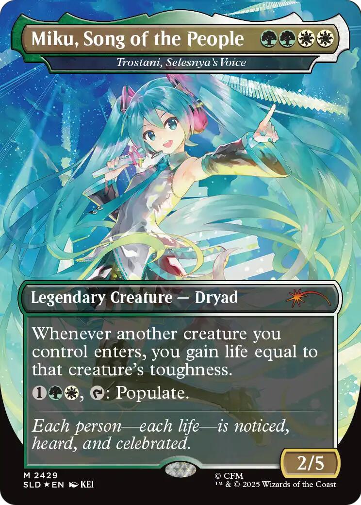 Miku, Song of the People - Trostani, Selesnya's Voice [Secret Lair Drop Series] | Shuffle n Cut Hobbies & Games