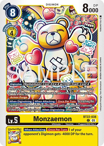 Monzaemon [BT22-038] [Limited Card Pack -Final Crest-] | Shuffle n Cut Hobbies & Games