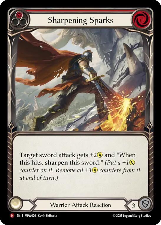 Sharpening Sparks (Red) [MPW026] (Mastery Pack Warrior) | Shuffle n Cut Hobbies & Games