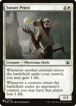 Suture Priest (MOC) (LIST-210) [The List Reprints] | Shuffle n Cut Hobbies & Games