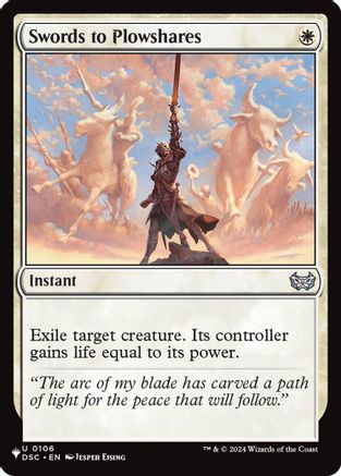Swords to Plowshares (DSC) (LIST-106) [The List Reprints] | Shuffle n Cut Hobbies & Games