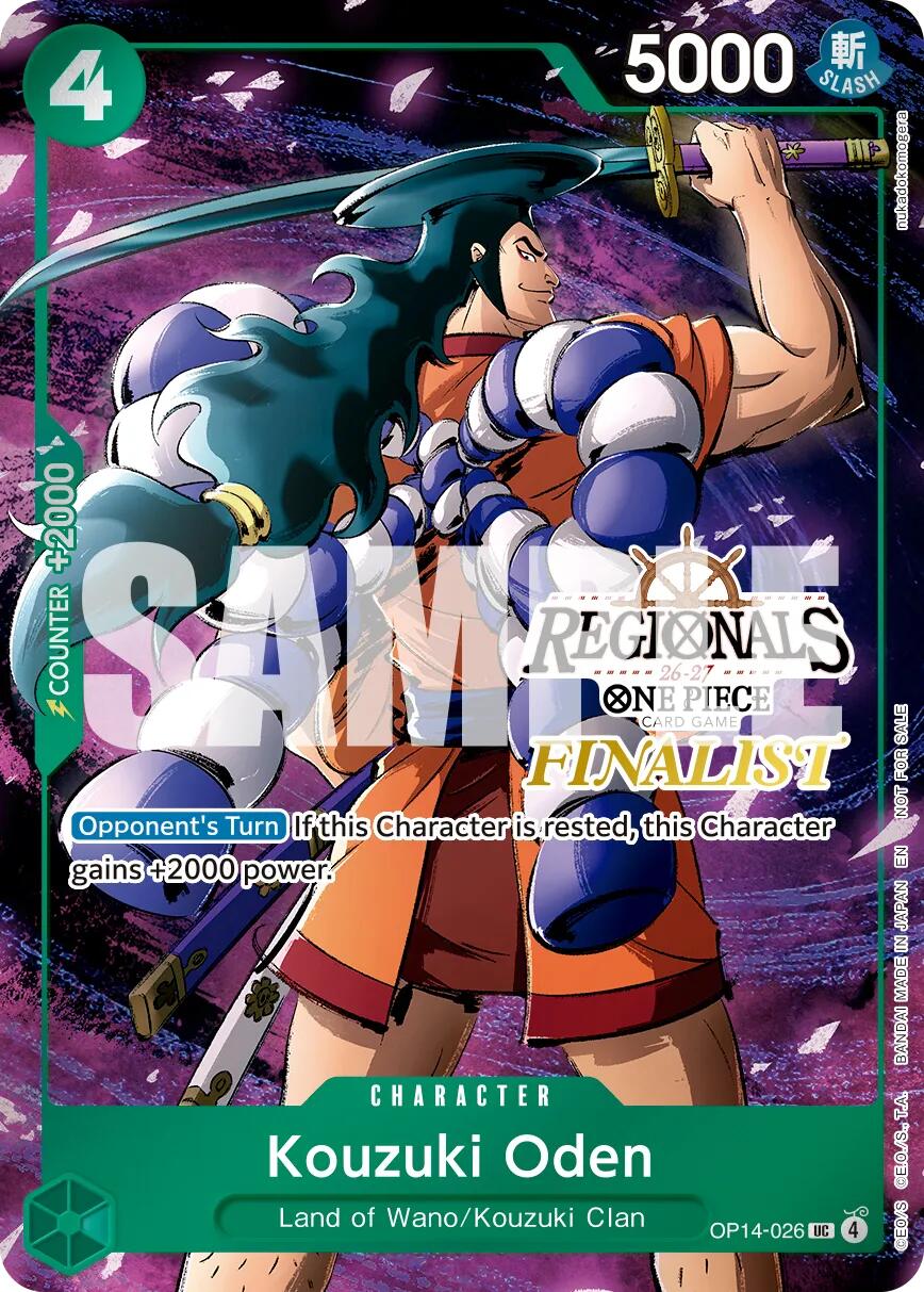 Kouzuki Oden (Regionals Finalist Card Set 26-27 Vol.2) [One Piece Promotion Cards] | Shuffle n Cut Hobbies & Games