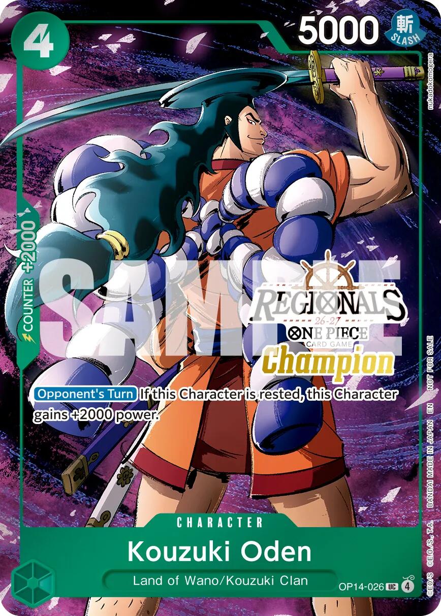 Kouzuki Oden (Regionals Champion Card Set 26-27 Vol.2) [One Piece Promotion Cards] | Shuffle n Cut Hobbies & Games