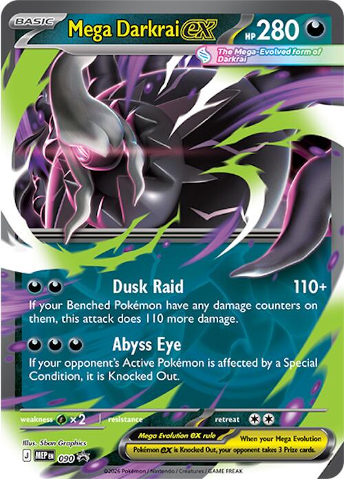 Mega Darkrai ex (090) [Mega Evolution Promo] | Shuffle n Cut Hobbies & Games