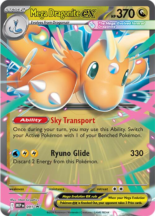 Mega Dragonite ex (091) [Mega Evolution Promo] | Shuffle n Cut Hobbies & Games