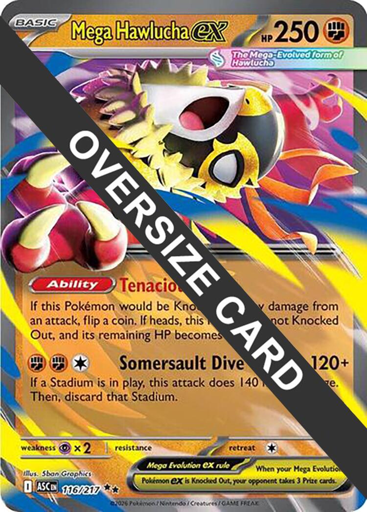 Mega Hawlucha ex (116/217) (Jumbo Card) [Mega Evolution: Ascended Heroes] | Shuffle n Cut Hobbies & Games