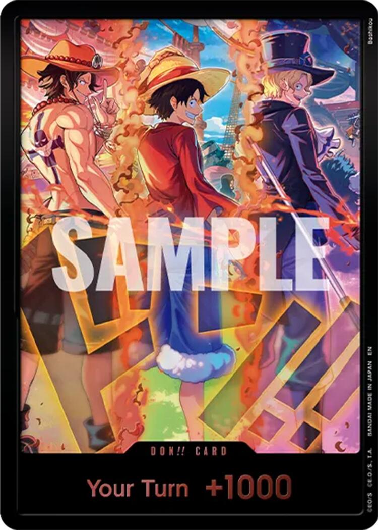 DON!! Card (English Version 3rd Anniversary Set) (Ace, Luffy, Sabo) [One Piece Promotion Cards] | Shuffle n Cut Hobbies & Games