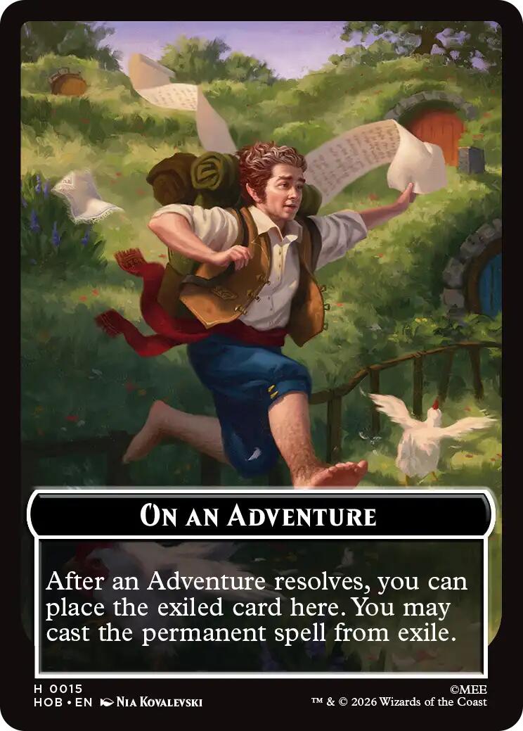On an Adventure // Enduring Story Double Sided Token [The Hobbit Tokens] | Shuffle n Cut Hobbies & Games