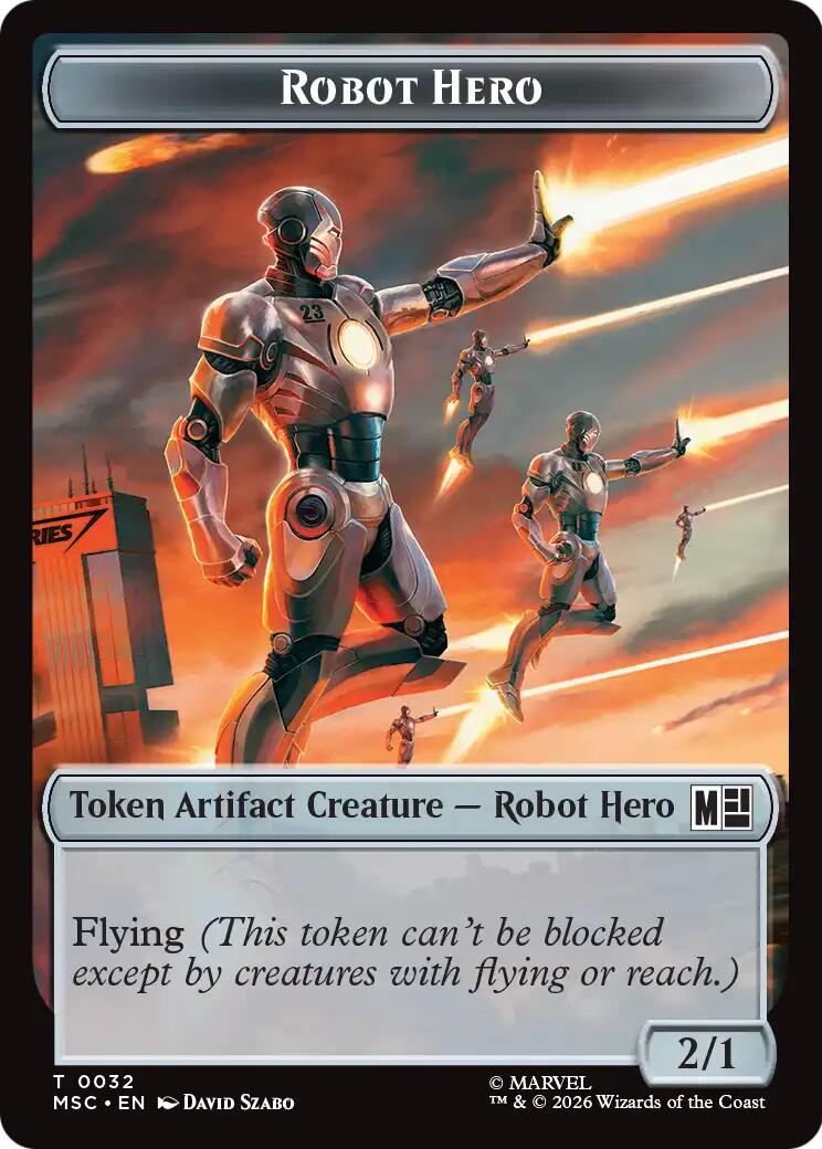 Robot Hero // Villain Double-Sided Token [Marvel Super Heroes Commander Tokens] | Shuffle n Cut Hobbies & Games