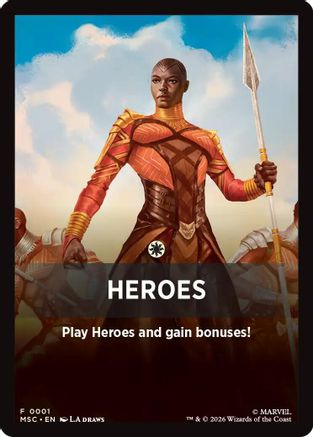 Heroes Theme Card (MSC-001) [Commander: Marvel Super Heroes] | Shuffle n Cut Hobbies & Games