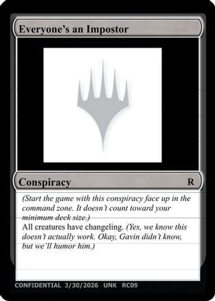 Everyone's an Imposter [Un-Known Event Playtest Cards] | Shuffle n Cut Hobbies & Games