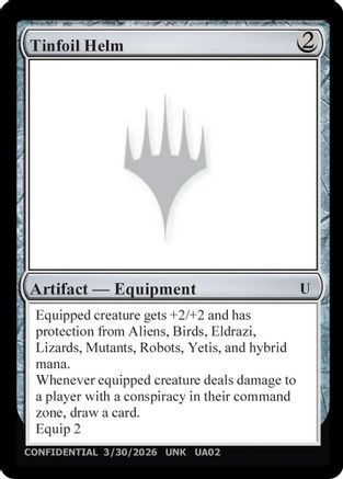 Tinfoil Helm [Un-Known Event Playtest Cards] | Shuffle n Cut Hobbies & Games