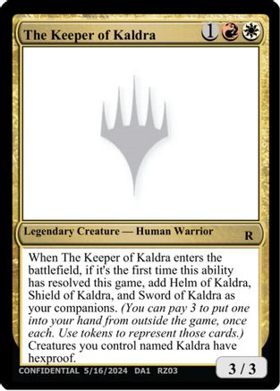 The Keeper of Kaldra [Un-Known Event Playtest Cards] | Shuffle n Cut Hobbies & Games