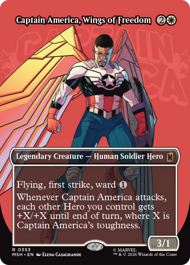 Captain America, Wings of Freedom (Borderless) [Marvel Super Heroes] | Shuffle n Cut Hobbies & Games